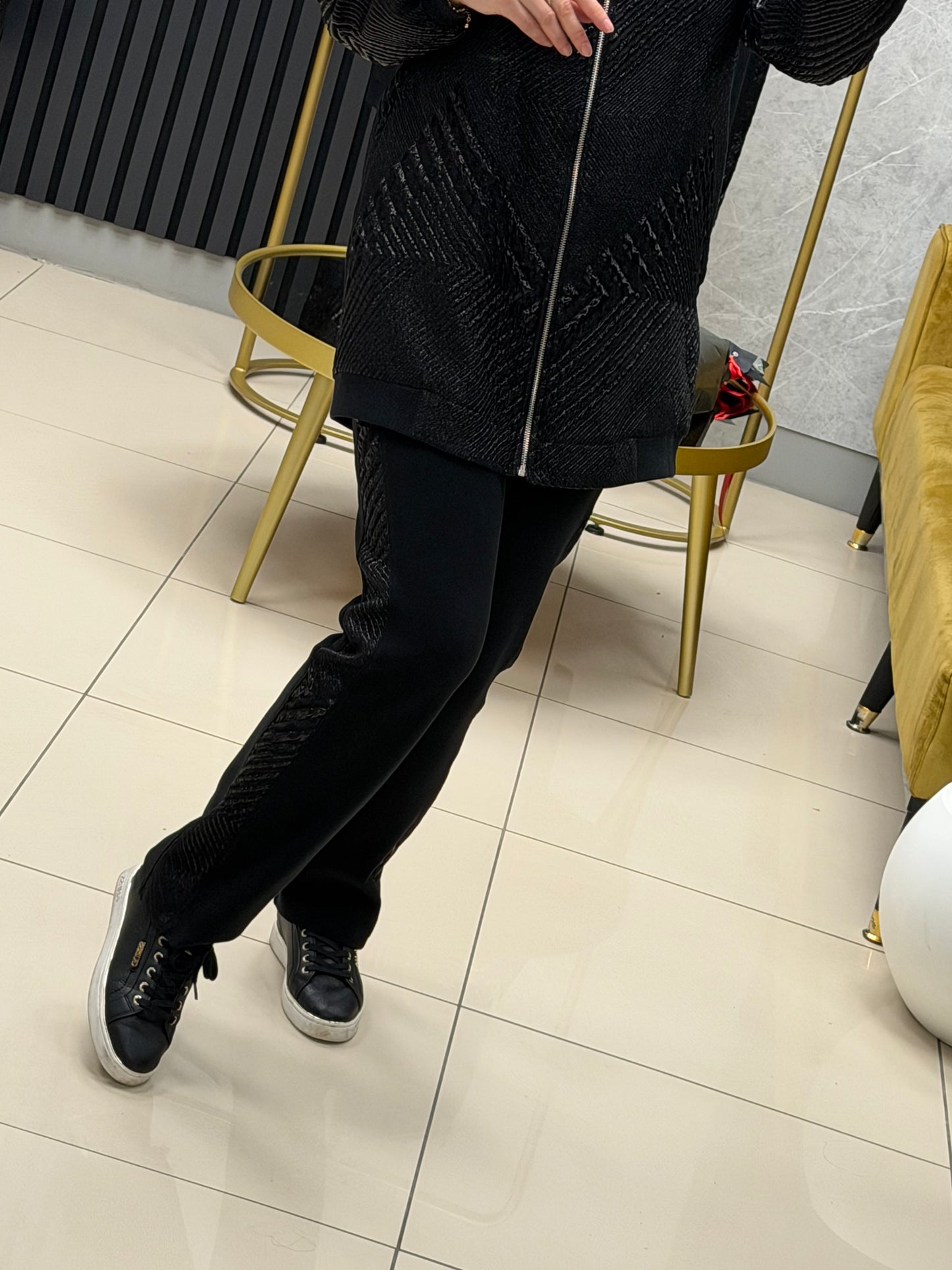 Pureva jakar çeketli bonber çeketli 3 lü takım