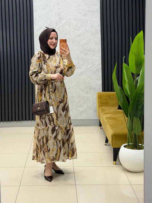 Armine Trend renk geçişli  astarlı elbise 
Kod: 25AYT963