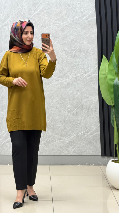 Tuğra Soğuk İplik Merserize Tunik / Ürün Kodu: 180