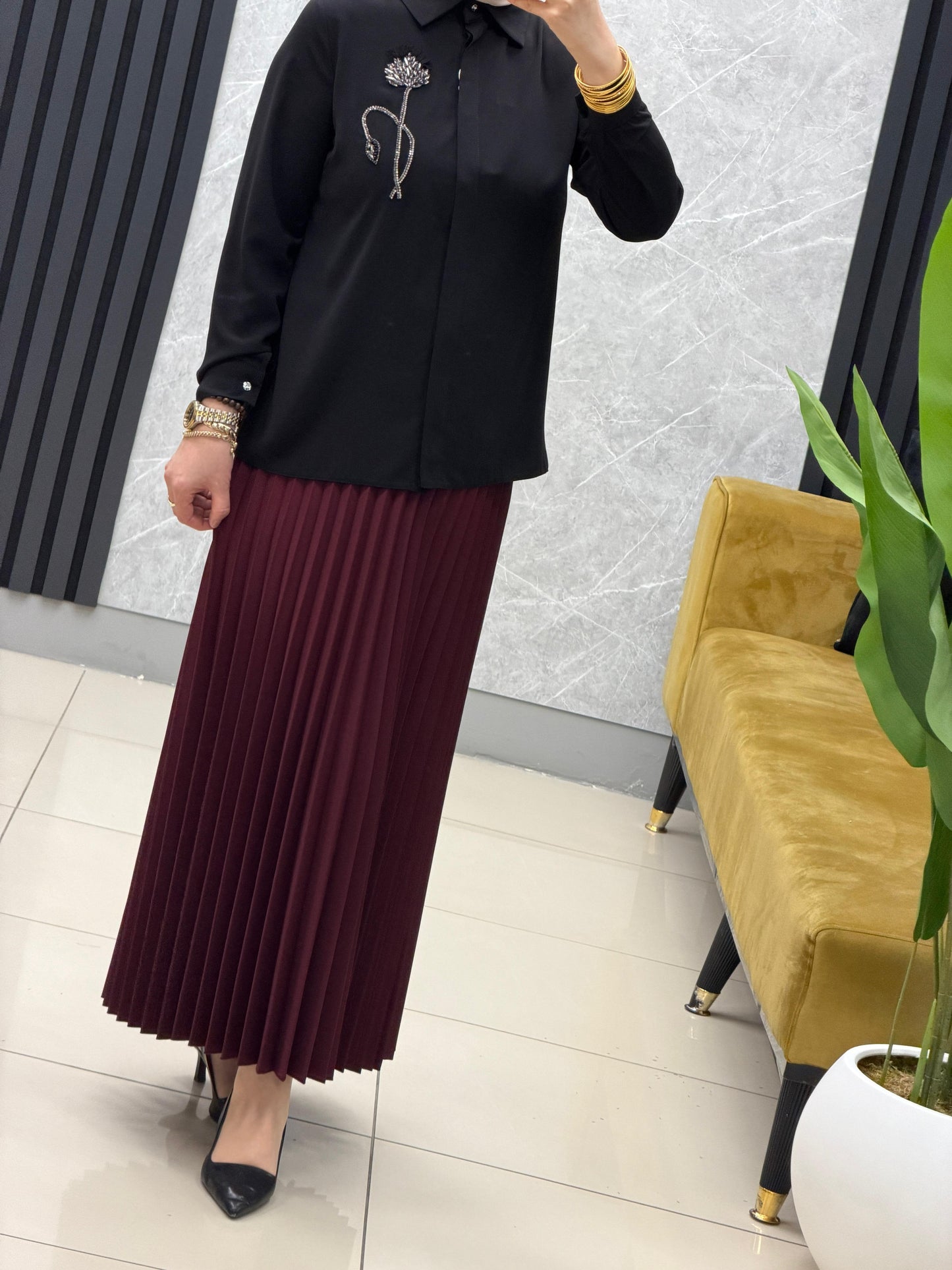 Famalin pileli etek kod: 8940