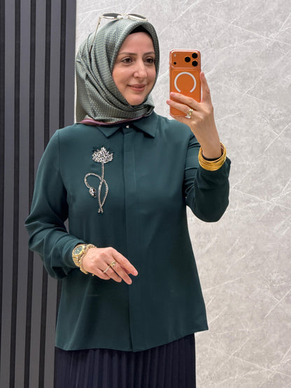 Yelda fendi etek üstü kısa gömlek 
Kod:1176