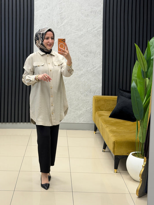 Armine gold düğmeli tunik
Kodu:26YT463