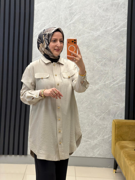 Armine gold düğmeli tunik
Kodu:26YT463