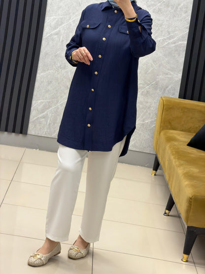 Armine gold düğmeli tunik
Kodu:26YT463