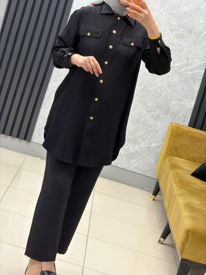 Armine gold düğmeli tunik
Kodu:26YT463