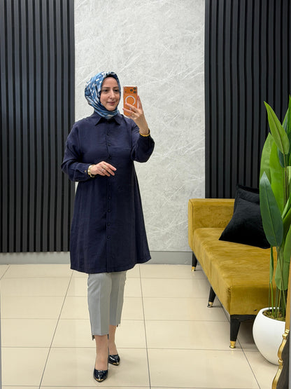 Armine trend uzun boy arkasi nakışlı kupra  gömlek
Kod: 26yt418