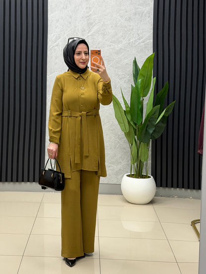 Armine trend yandan kemerli takım. Kod:26YT609