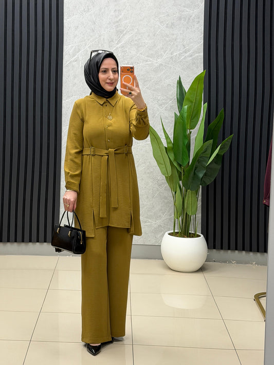 Armine trend yandan kemerli takım. Kod:26YT609