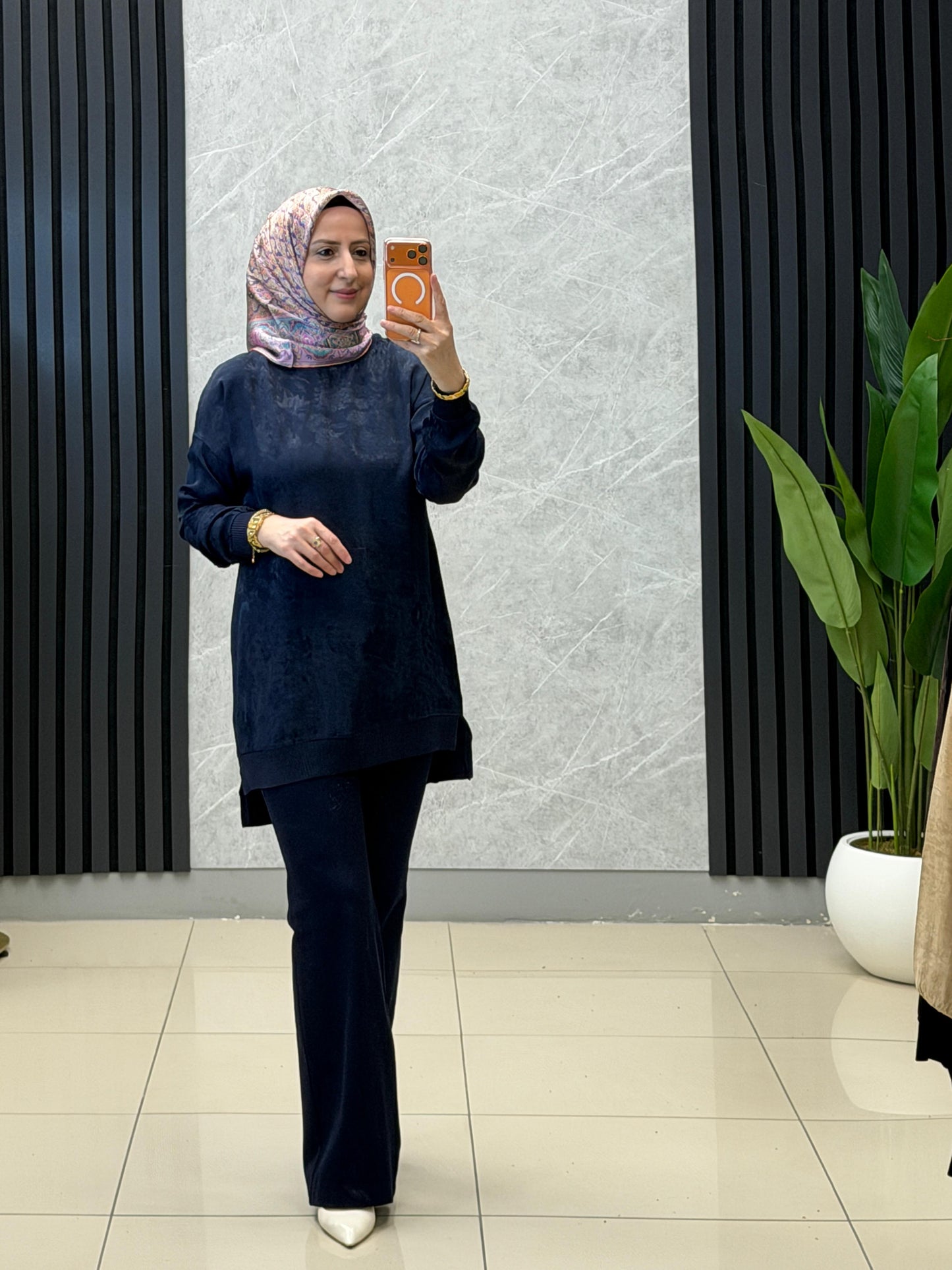 Kado jakarli kendinden desenli ribanalı tunik
Kod: 262926