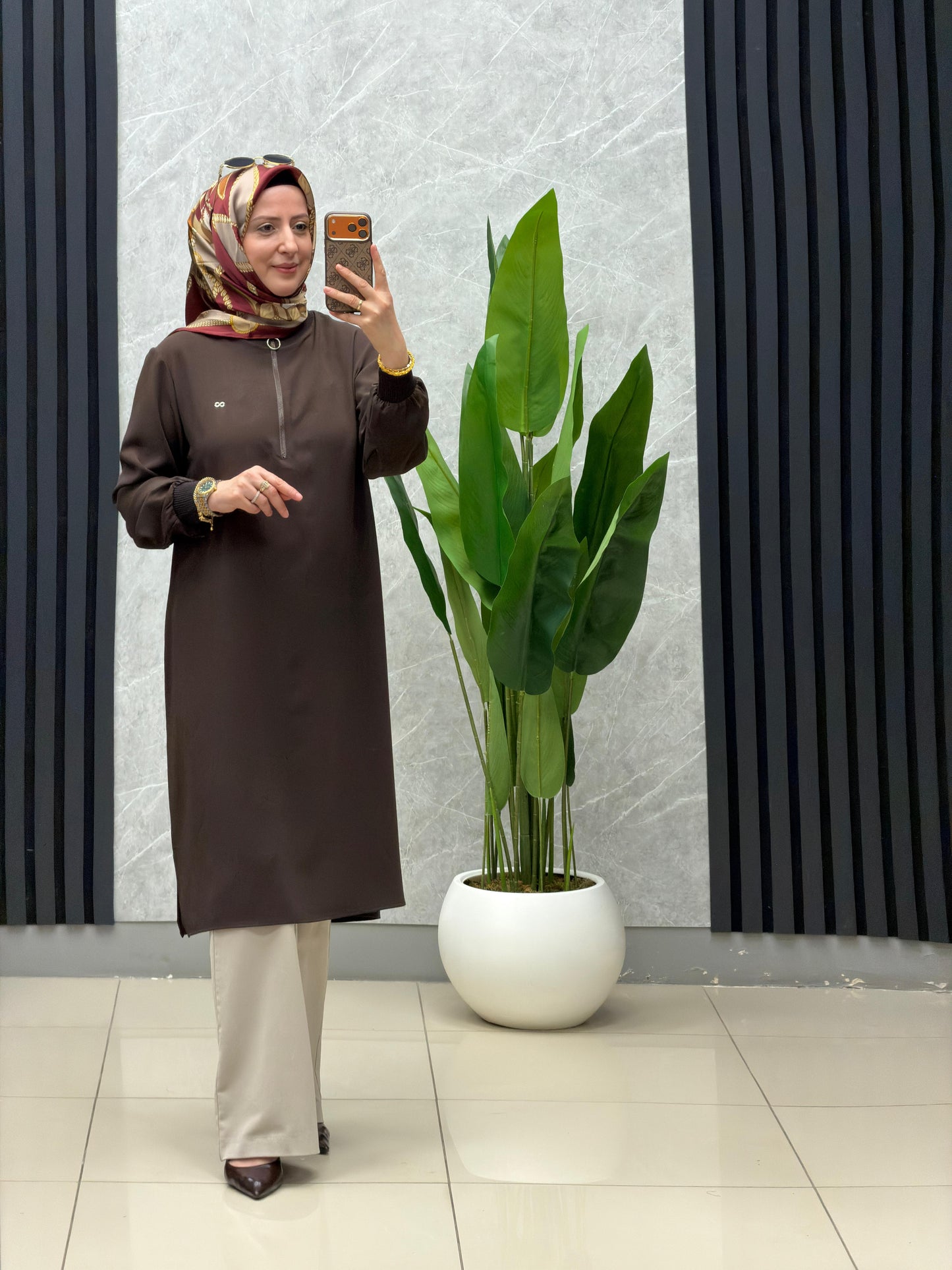 Kado fermuarlı dik yaka  tunik.
kod: 251491