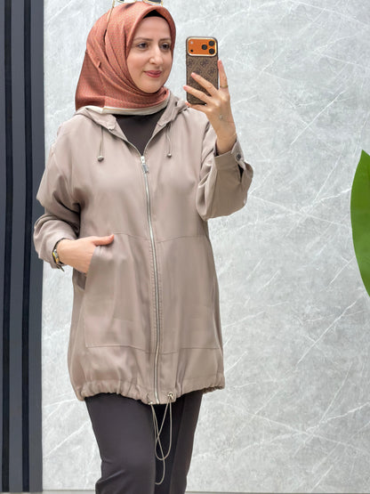 MARÇHA fermuarlı kapşonlu ceket 
Kod:10972